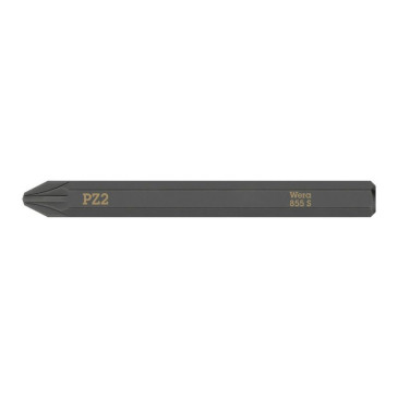 WERA 855 S 1/4 - POZIDRIV BIT FOR IMPACT SCREWDRIVER PZ2 L 70 mm (sold per unit) -German tools for workshop. 4013288222558