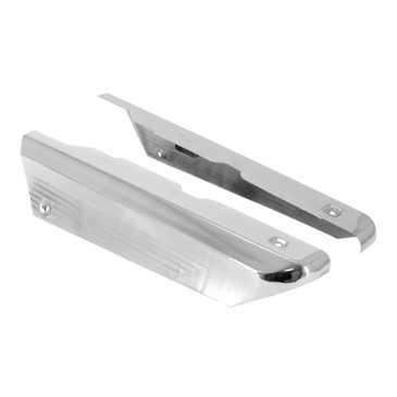 CAPOTAGE/CACHE CARTER CYCLO POUR PEUGEOT 103 HP/TSM/TSMR ACIER CHROME (PAIRE) -SELECTION P2R- 3701213424191