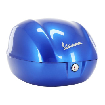 TOP CASE 32L ORIGINE PIAGGIO 50-125 VESPA PRIMAVERA/SPRINT 2013> BLEU 261/A (SANS DOSSERET) -1B00001600DQ-