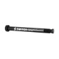 AXE TRAVERSANT / BLOCAGE ROUE AVANT SWITCH FILETAGE M12 x 1.5 mm 12 x 100 NOIR (125 mm HORS BUTEE DONT FILETAGE 16 mm - AVEC CLE CHC POUR DEMONTAGE) 8013271330389