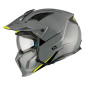 HELMET - FOR TRIAL - MT STREETFIGHTER SV SOLID- GLOSS GREY M SINGLE CLEAR VISOR- WITH REMOVABLE CHIN GUARD (+ 1 EXTRA ADDITIONAL DARK VISOR) (ECE 22.06)