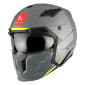 HELMET - FOR TRIAL - MT STREETFIGHTER SV SOLID- GLOSS GREY M SINGLE CLEAR VISOR- WITH REMOVABLE CHIN GUARD (+ 1 EXTRA ADDITIONAL DARK VISOR) (ECE 22.06)