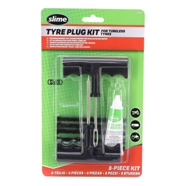 NECESSAIRE REPARATION PNEU POUR TUBELESS MOTO/SCOOTER/QUAD (OUTIL ET TRESSE) -SLIME- 0716281511486