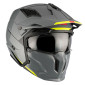 HELMET - FOR TRIAL - MT STREETFIGHTER SV SOLID- GLOSS GREY M SINGLE CLEAR VISOR- WITH REMOVABLE CHIN GUARD (+ 1 EXTRA ADDITIONAL DARK VISOR) (ECE 22.06)