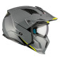 HELMET - FOR TRIAL - MT STREETFIGHTER SV SOLID- GLOSS GREY M SINGLE CLEAR VISOR- WITH REMOVABLE CHIN GUARD (+ 1 EXTRA ADDITIONAL DARK VISOR) (ECE 22.06)