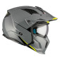 HELMET - FOR TRIAL - MT STREETFIGHTER SV SOLID- GLOSS GREY XL SINGLE CLEAR VISOR- WITH REMOVABLE CHIN GUARD (+ 1 EXTRA ADDITIONAL DARK VISOR) (ECE 22.06)