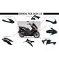 CARROSSERIE/CARENAGE MAXISCOOTER ADAPTABLE HONDA 125 PCX 2014>2016 NOIR BRILLANT (KIT 10 PIECES) -P2R-