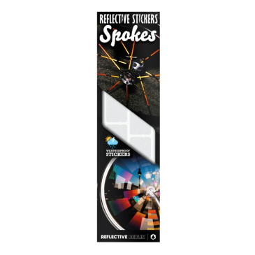 AUTOCOLLANT/STICKER REFLECHISSANT POUR RAYON DE VELO BLANC (SET DE 30) 4260549141275
