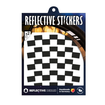 AUTOCOLLANT/STICKER REFLECHISSANT POUR ROUE DE VELO NOIR (PLANCHE) 4260549142203