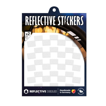 AUTOCOLLANT/STICKER REFLECHISSANT POUR ROUE DE VELO BLANC (PLANCHE) 4260549142760