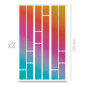AUTOCOLLANT/STICKER REFLECHISSANT POUR RAYON DE VELO ARC EN CIEL (RAINBOW) (SET DE 30) 4260549141336