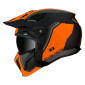 CASQUE TRIAL MT STREETFIGHTER SV S TWIN C4 NOIR MAT/ORANGE FLUO S SIMPLE ECRAN TRANSPARENT TRANSFORMABLE AVEC MENTONNIERE AMOVIBLE (LIVRE AVEC UN ECRAN SUPPLEMENTAIRE MIROIR) (ECE 22.06)