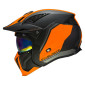 CASQUE TRIAL MT STREETFIGHTER SV S TWIN C4 NOIR MAT/ORANGE FLUO S SIMPLE ECRAN TRANSPARENT TRANSFORMABLE AVEC MENTONNIERE AMOVIBLE (LIVRE AVEC UN ECRAN SUPPLEMENTAIRE MIROIR) (ECE 22.06)