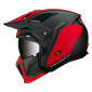 HELMET - FOR TRIAL - MT STREETFIGHTER SV TWIN C5 MATT BLACK /RED XL SINGLE CLEAR VISOR- WITH REMOVABLE CHIN GUARD (+ 1 EXTRA ADDITIONAL MIROR VISOR) (ECE 22.06) 8434639183193