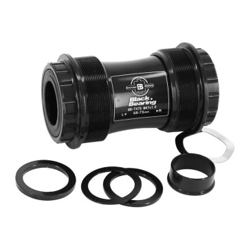 CUVETTE INTEGRE BOITIER FILETE ROUTE/VTT BLACKBEARING ROULEMENT SUPERIEUR B5 DIAM 47mm (BOITE DE 68/73mm) ANGLAIS / BSC / 1,37x24 AXE 24mm ET 24/22mm (ADAPTATEUR GXP) 3760290197169