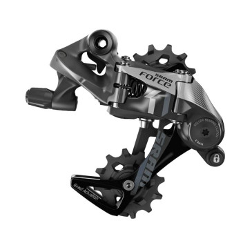 DERAILLEUR ROUTE / GRAVEL ARRIERE SRAM 11V. FORCE CHAPE MOYENNE NOIR MONO PLATEAU