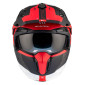HELMET - FOR TRIAL - MT STREETFIGHTER SV TOTEM B15 GREY/RED - MATT S SINGLE CLEAR VISOR- WITH REMOVABLE CHIN GUARD (+ 1 EXTRA ADDITIONAL DARK VISOR) (ECE 22.06)