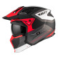 HELMET - FOR TRIAL - MT STREETFIGHTER SV TOTEM B15 GREY/RED - MATT M SINGLE CLEAR VISOR- WITH REMOVABLE CHIN GUARD (+ 1 EXTRA ADDITIONAL DARK VISOR) (ECE 22.06)