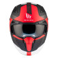 HELMET - FOR TRIAL - MT STREETFIGHTER SV TOTEM B15 GREY/RED - MATT M SINGLE CLEAR VISOR- WITH REMOVABLE CHIN GUARD (+ 1 EXTRA ADDITIONAL DARK VISOR) (ECE 22.06)