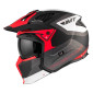HELMET - FOR TRIAL - MT STREETFIGHTER SV TOTEM B15 GREY/RED - MATTL SINGLE CLEAR VISOR- WITH REMOVABLE CHIN GUARD (+ 1 EXTRA ADDITIONAL DARK VISOR) (ECE 22.06)