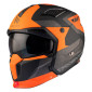 HELMET - FOR TRIAL - MT STREETFIGHTER SV TOTEM B4 GREY/ORANGE - MATT XS SINGLE CLEAR VISOR- WITH REMOVABLE CHIN GUARD (+ 1 EXTRA ADDITIONAL DARK VISOR) (ECE 22.06)