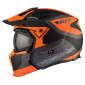 HELMET - FOR TRIAL - MT STREETFIGHTER SV TOTEM B4 GREY/ORANGE - MATT S SINGLE CLEAR VISOR- WITH REMOVABLE CHIN GUARD (+ 1 EXTRA ADDITIONAL DARK VISOR) (ECE 22.06)