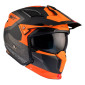 HELMET - FOR TRIAL - MT STREETFIGHTER SV TOTEM B4 GREY/ORANGE - MATT S SINGLE CLEAR VISOR- WITH REMOVABLE CHIN GUARD (+ 1 EXTRA ADDITIONAL DARK VISOR) (ECE 22.06)