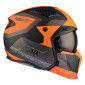 HELMET - FOR TRIAL - MT STREETFIGHTER SV TOTEM B4 GREY/ORANGE - MATT S SINGLE CLEAR VISOR- WITH REMOVABLE CHIN GUARD (+ 1 EXTRA ADDITIONAL DARK VISOR) (ECE 22.06)