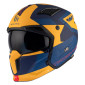 HELMET - FOR TRIAL - MT STREETFIGHTER SV TOTEM C3 BLUE/YELLOW - MATT XL SINGLE CLEAR VISOR- WITH REMOVABLE CHIN GUARD (+ 1 EXTRA ADDITIONAL DARK VISOR) (ECE 22.06)