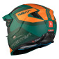 HELMET - FOR TRIAL - MT STREETFIGHTER SV TOTEM C6 GREEN/ORANGE - MATT XS SINGLE CLEAR VISOR- WITH REMOVABLE CHIN GUARD (+ 1 EXTRA ADDITIONAL DARK VISOR) (ECE 22.06)