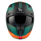 HELMET - FOR TRIAL - MT STREETFIGHTER SV TOTEM C6 GREEN/ORANGE - MATT XS SINGLE CLEAR VISOR- WITH REMOVABLE CHIN GUARD (+ 1 EXTRA ADDITIONAL DARK VISOR) (ECE 22.06)