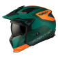 HELMET - FOR TRIAL - MT STREETFIGHTER SV TOTEM C6 GREEN/ORANGE - MATT M SINGLE CLEAR VISOR- WITH REMOVABLE CHIN GUARD (+ 1 EXTRA ADDITIONAL DARK VISOR) (ECE 22.06)