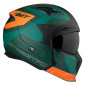 HELMET - FOR TRIAL - MT STREETFIGHTER SV TOTEM C6 GREEN/ORANGE - MATT M SINGLE CLEAR VISOR- WITH REMOVABLE CHIN GUARD (+ 1 EXTRA ADDITIONAL DARK VISOR) (ECE 22.06)