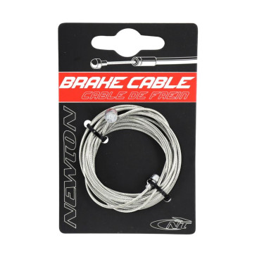 CABLE DE FREIN ROUTE/VTT NEWTON INOX POUR SHIMANO ET ADAPTABLE long 1,85m (VENDU SUR CARTE A L' UNITE) (OFFRE SPECIALE)