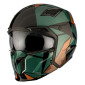 HELMET - FOR TRIAL - MT STREETFIGHTER SV P1R GLOSS GREEN XS SINGLE CLEAR VISOR- WITH REMOVABLE CHIN GUARD (+ 1 EXTRA ADDITIONAL DARK VISOR) (ECE 22.06)