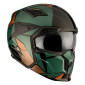 HELMET - FOR TRIAL - MT STREETFIGHTER SV P1R GLOSS GREEN M SINGLE CLEAR VISOR- WITH REMOVABLE CHIN GUARD (+ 1 EXTRA ADDITIONAL DARK VISOR) (ECE 22.06)