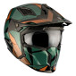 HELMET - FOR TRIAL - MT STREETFIGHTER SV P1R GLOSS GREEN XL SINGLE CLEAR VISOR- WITH REMOVABLE CHIN GUARD (+ 1 EXTRA ADDITIONAL DARK VISOR) (ECE 22.06)