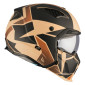 HELMET - FOR TRIAL - MT STREETFIGHTER SV P1R BLACK/SAND COLOUR-MATT XS SINGLE CLEAR VISOR- WITH REMOVABLE CHIN GUARD (+ 1 EXTRA ADDITIONAL DARK VISOR) (ECE 22.06)