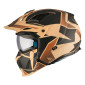 HELMET - FOR TRIAL - MT STREETFIGHTER SV P1R BLACK/SAND COLOUR-MATT M SINGLE CLEAR VISOR- WITH REMOVABLE CHIN GUARD (LIVRE AVEC UN ECRAN SUPPLEMENTAIREDARK) (ECE 22.06)