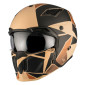 HELMET - FOR TRIAL - MT STREETFIGHTER SV P1R BLACK/SAND COLOUR-MATT M SINGLE CLEAR VISOR- WITH REMOVABLE CHIN GUARD (LIVRE AVEC UN ECRAN SUPPLEMENTAIREDARK) (ECE 22.06)