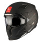 HELMET - FOR TRIAL - MT STREETFIGHTER SV SOLID-MATT BLACK M SINGLE CLEAR VISOR- WITH REMOVABLE CHIN GUARD (+ 1 EXTRA ADDITIONAL MIROR VISOR) (ECE 22.06)