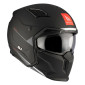 HELMET - FOR TRIAL - MT STREETFIGHTER SV SOLID-MATT BLACK M SINGLE CLEAR VISOR- WITH REMOVABLE CHIN GUARD (+ 1 EXTRA ADDITIONAL MIROR VISOR) (ECE 22.06)