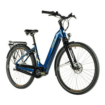 VELO ELECTRIQUE/VAE CITY 28 LEADER FOX NEBA 2023 MIXTE BLEU TIGRE 8V SHIMANO NEXUS MOTEUR CENTRAL BAFANG M420 36V 80Nm BATTERIE 15Ah (16,5'' - H43cm - TAILLE S - POUR ADULTE DE 158cm à 168cm)