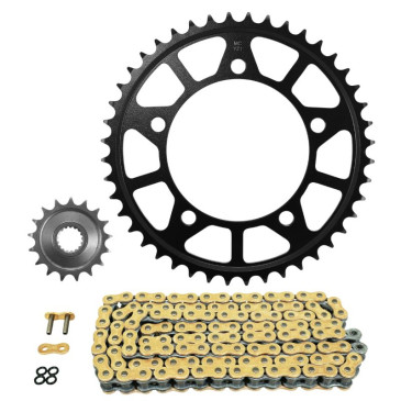 KIT CHAINE ADAPTABLE BMW 850 F GS 2017>2021, 850 F GS ADVENTURE 2017>2023 525 17x44 (DIAM COURONNE 140/168/10.5) (DEMULTIPLICATION ORIGINE) -AFAM-