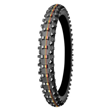 PNEU MOTO 21'' 80/100-21 MITAS CROSS TERRA FORCE-MX SM SOFT TO MEDIUM FRONT TT 51M NHS (BANDE ROUGE JAUNE)