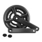 PEDALIER ROUTE ALU 170 mm NOIR 9V. PLATEAU 46/30D. AVEC CARTER CHAINE (AXE CARRE LG 124 mm) - POUR GIANT ROAM 3700948258613