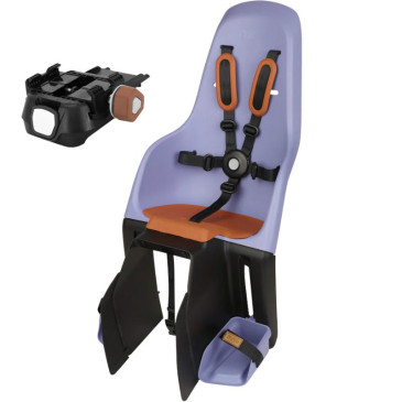 PORTE BEBE/SIEGE ENFANT ARRIERE POLISPORT A FIXER SUR PORTE BAGAGE FIXATION ETAU MINIA VIOLET (9 A 22Kgs) HOMOLOGUE EN 14344 (BOITE CARTON INDIVIDUELLE) 5604415118265