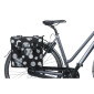 SACOCHE ARRIERE VELO DOUBLE BASIL MARA XL 35L NOIR AVEC MOTIFS BLANCS (43x14x36cm) 8715019183508
