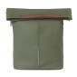 SACOCHE ARRIERE VELO LATERALE SAC BANDOULIERE BASIL CITY SHOPPER VEGAN VERT IMITATION CUIR DROIT/GAUCHE 14/16L FIXATION HOOK-ON PORTE BAGAGE FERMETURE PLIANT ANTI-PLUIE AVEC REFLECHISSANT 8715019183720