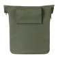 SACOCHE ARRIERE VELO LATERALE SAC BANDOULIERE BASIL CITY SHOPPER VEGAN VERT IMITATION CUIR DROIT/GAUCHE 14/16L FIXATION HOOK-ON PORTE BAGAGE FERMETURE PLIANT ANTI-PLUIE AVEC REFLECHISSANT